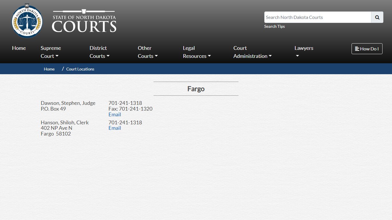 North Dakota Court System - Fargo - North Dakota Supreme Court